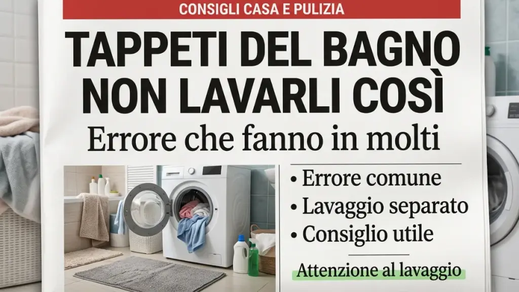 Pochi lo sanno, ma i tappeti del bagno non vanno mai lavati in lavatrice con il resto della biancheria