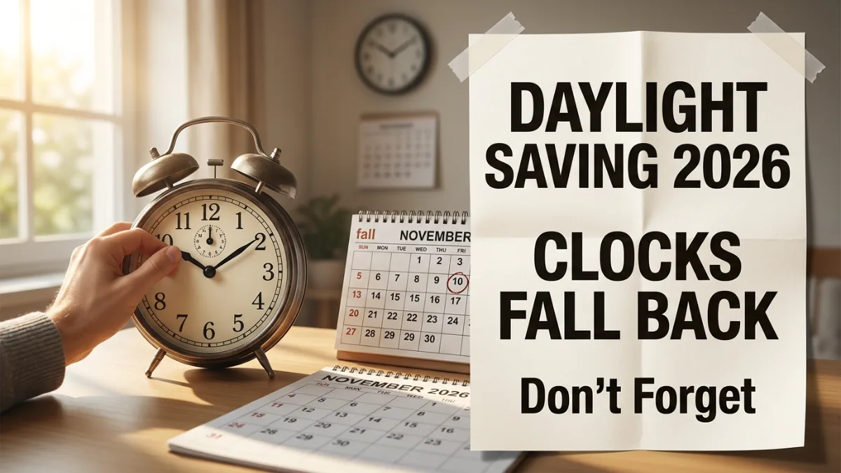 Daylight Saving Time 2026 – Here’s When Your Clocks Fall Back This Year